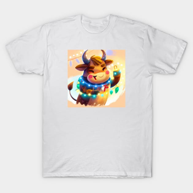 Cute Ox Drawing T-Shirt by Play Zoo